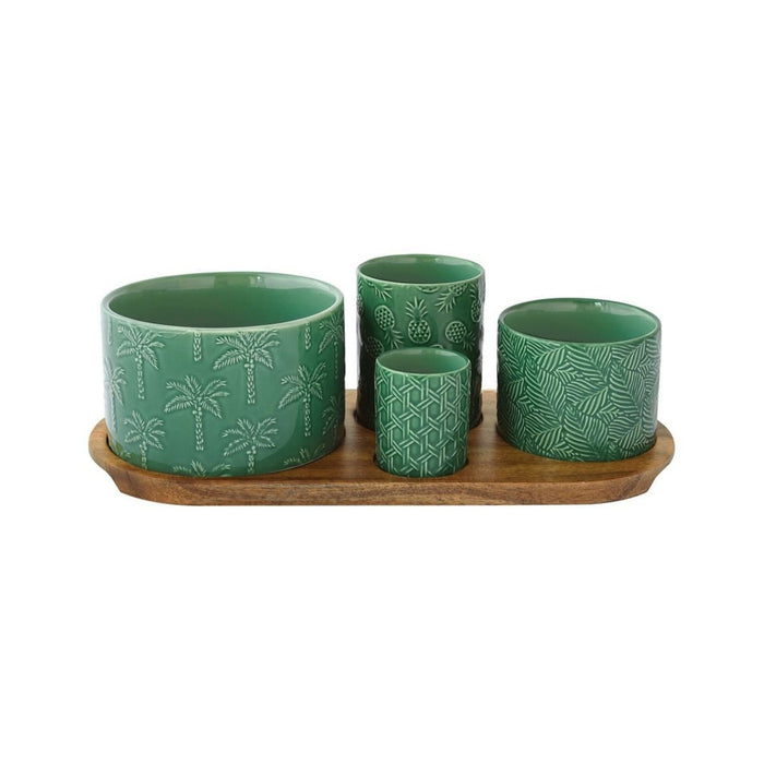 طقم صلصات 5 قطع من Easy Life Tropicana - أخضر