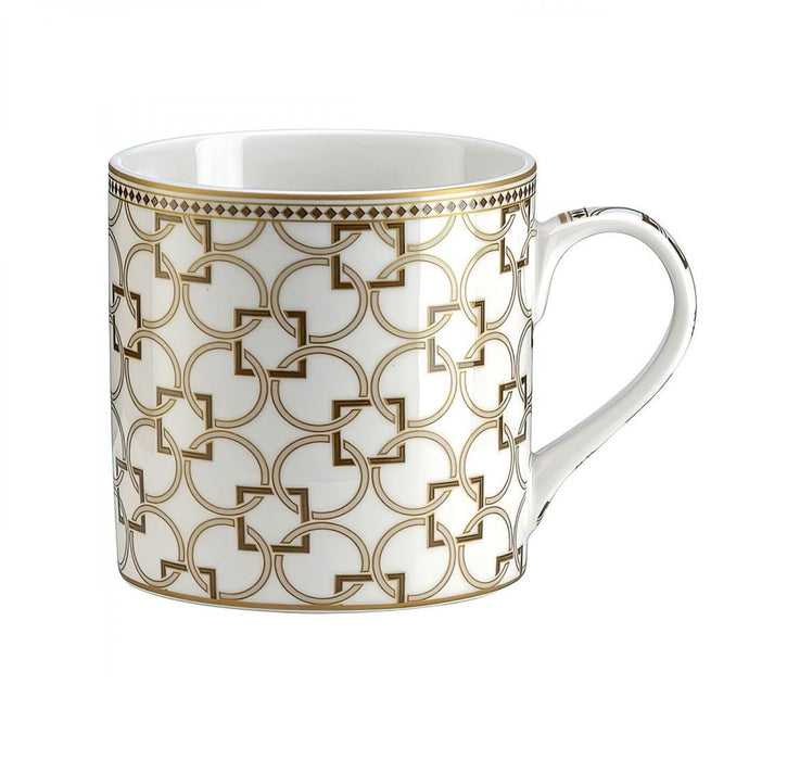 طبق عشاء 27 سم من Easy Life Deco - ذهبي وأبيض