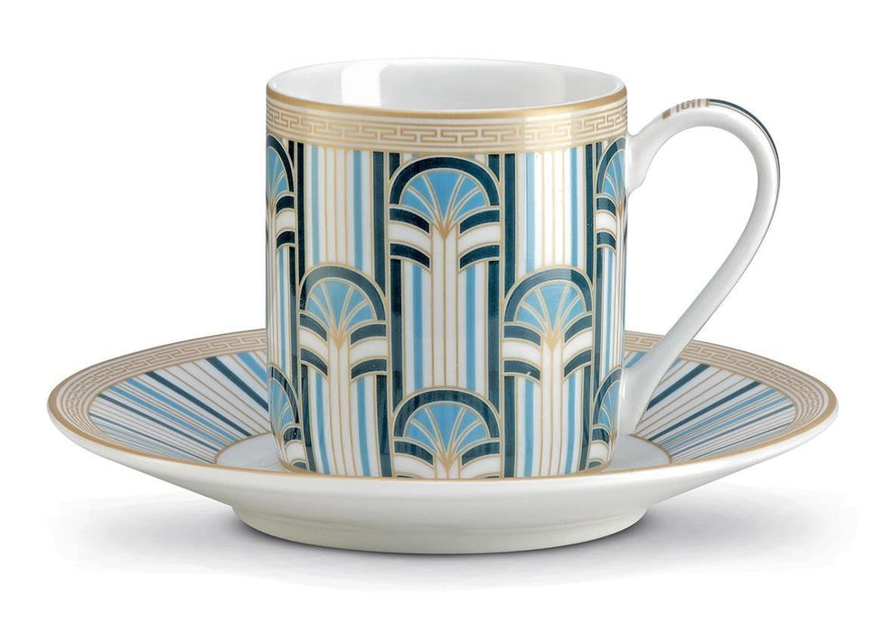 طقم فناجين قهوة 4 قطع 80 مل بعلبة من Easy Life Liberty - أزرق