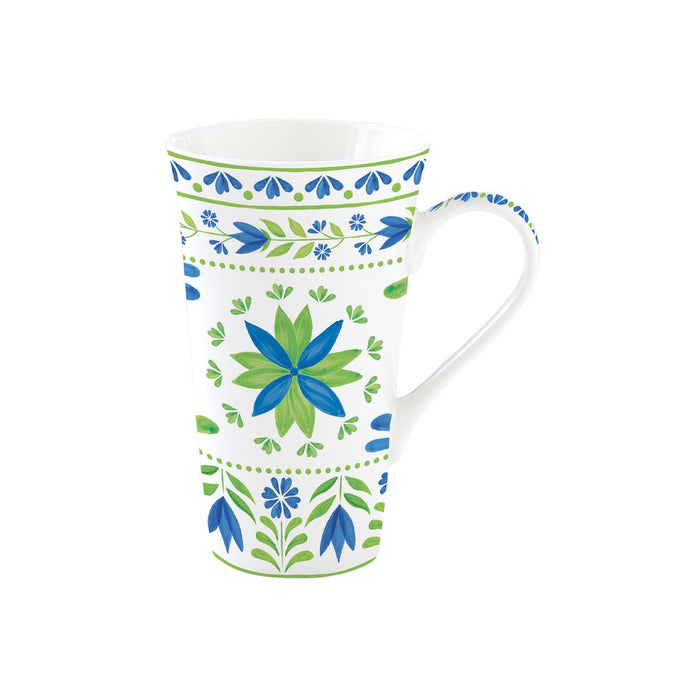 كوب 600 مل بعلبة من Easy Life Flowers Garden - أزرق وأخضر