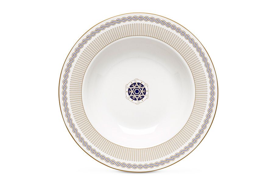 طبق شوربة 21.5 سم من Easy Life Corallo - أزرق وذهبي