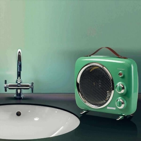 مروحة تدفئة وتبريد Ariete Vintage 808 بقدرة 2000 واط - أخضر