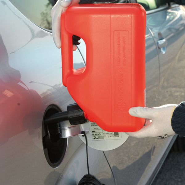 Plastic gasoline gallon with a cap in several sizes 