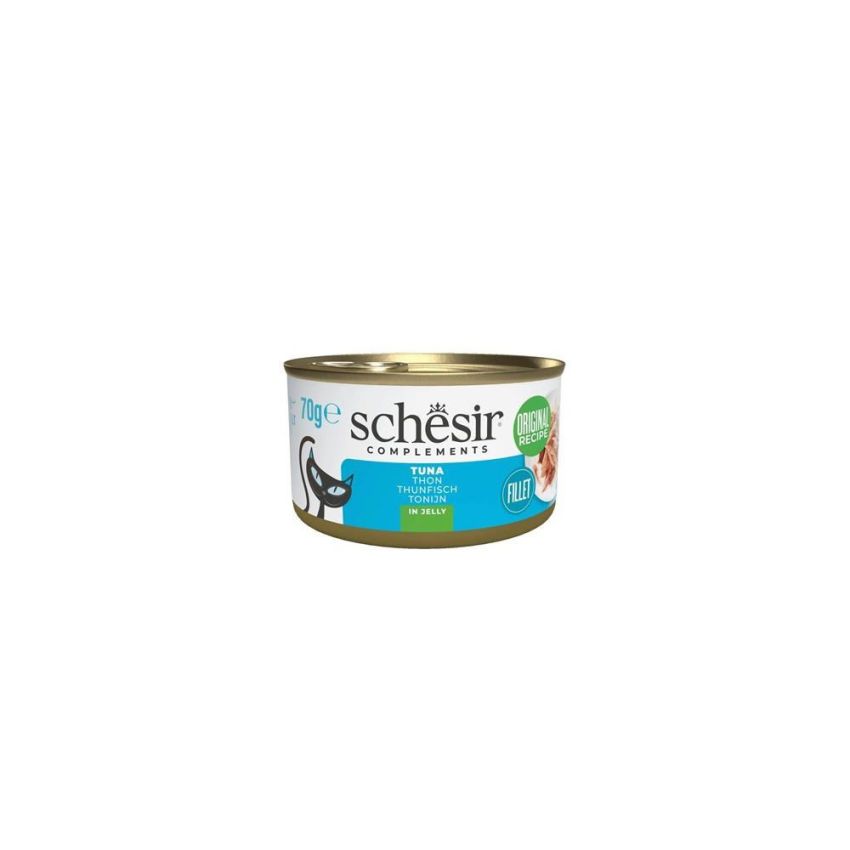 SCHESIR مكملات طعام رطب للقطط تونة في هلام 12x70g غني بالبروتين SCHESIR مكملات طعام رطب للقطط تونة في هلام 12x70g غني بالبروتين