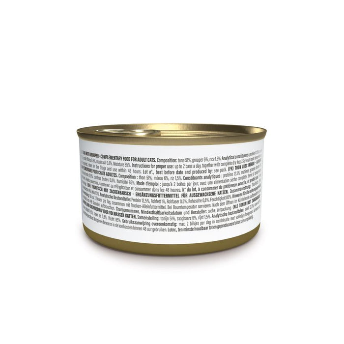 SCHESIR Complements طعام قطط رطب تونة وهامور في هلام 12x70g خيار مثالي للقطط