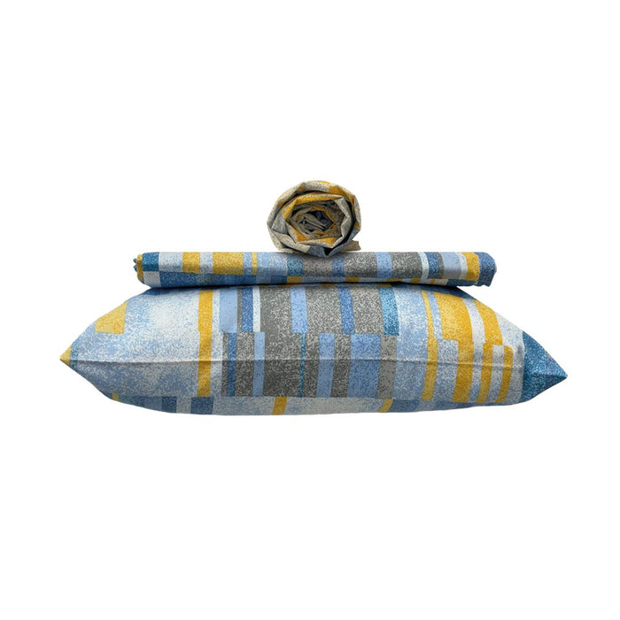 طقم شرشف سرير صيفي مفرد 3 قطع من Zambaiti Style - أزرق