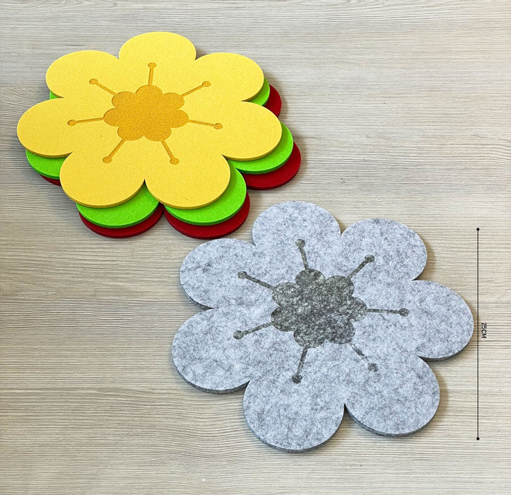 طقم 4 كوسترات كبيرة 25 سم من Casabella Jamelia - ألوان متعددة