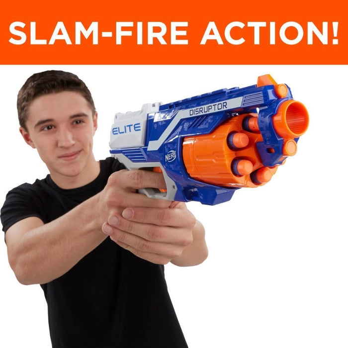 نيرف N-سترايك ديسراكتور سلاح سريع بمدى 27 متر وعدد 6 نبال مع تقنية Slam Fire من هاسبرو