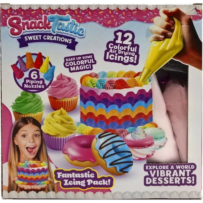 حزمة تزيين الحلويات الرائعة مع 12 لون لخيارات إبداعية وشكل مميز من SNACK TASTIC