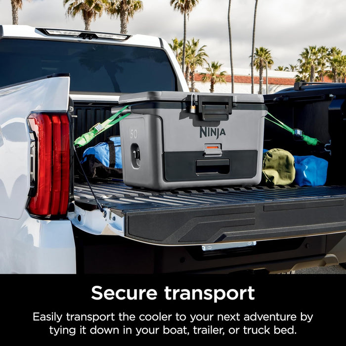 مبرد نينجا فروست فولت بسعة 47 لتر مع درج تبريد مدمج للحفاظ على درجة الحرارة – لون رمادي أردوازي