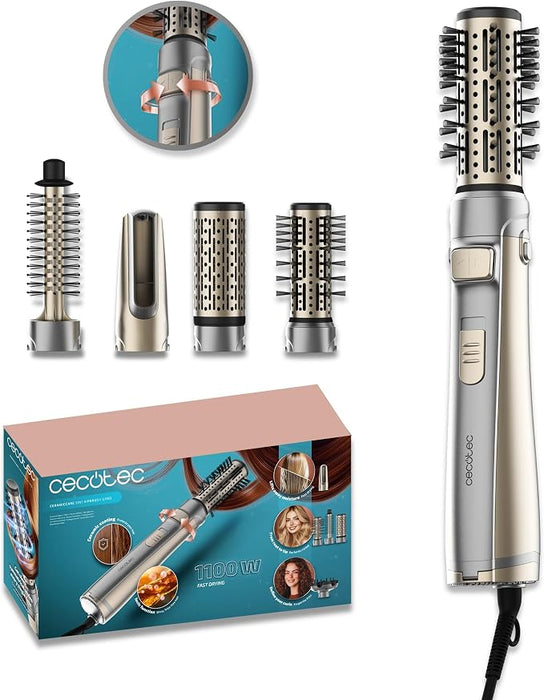فرشاة هواء ساخن لشعر دوارة سيراميك كير 5 في 1 (CeramicCare 5in1) بقدرة 1100 واط من Cecotec