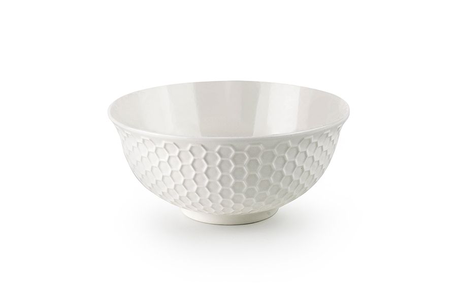 زبدية سيراميك 16 سم من Ibili Hexagon - أبيض