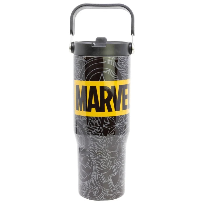 كوب حراري ستانلس ستيل مع مقبض STOR بسعة 860 مل بتصميم Marvel Golden Treasure - STOR