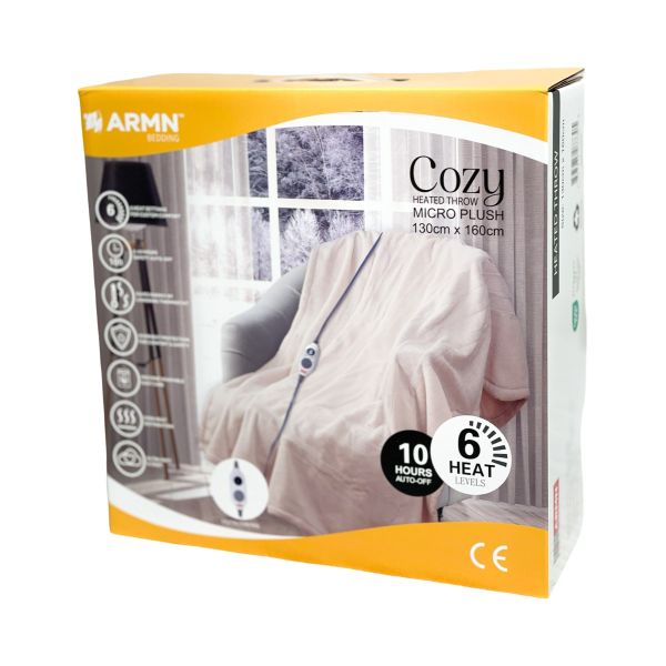 بطانية كهرباء 130*160 سم من ARMN Cozy - بيج