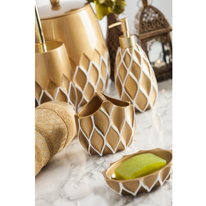 حامل فراشي أسنان من Primanova Henry - ذهبي