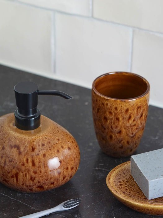 حامل فراشي أسنان من Aquanova Ugo - عسلي