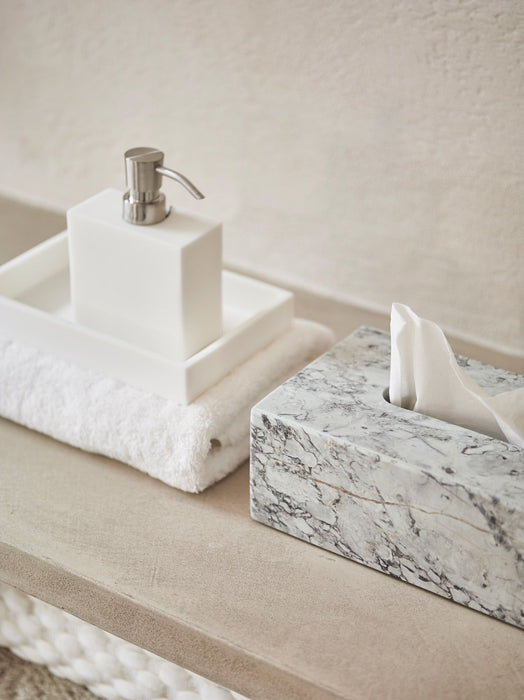 علبة مناديل من Aquanova Nero - أبيض ورمادي