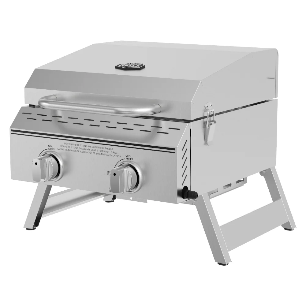 Expert Grill 2-Burner Portable Gas Grill - Stainless Steel, Compact and Powerful Expert Grill 2-Burner Portable Gas Grill - Stainless Steel, Compact and Powerful