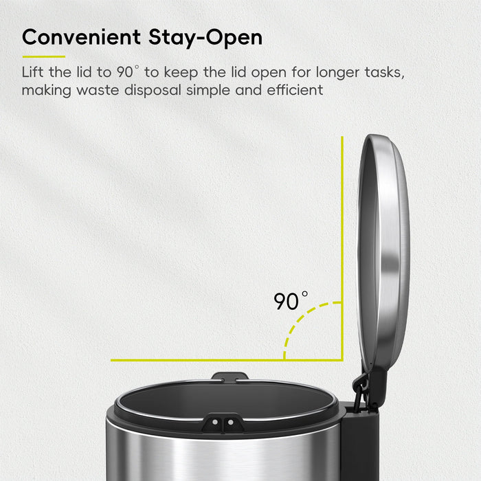 سلة مهملات إيكو ماجي 8 لتر ستانلس ستيل بغطاء هادئ - EKO