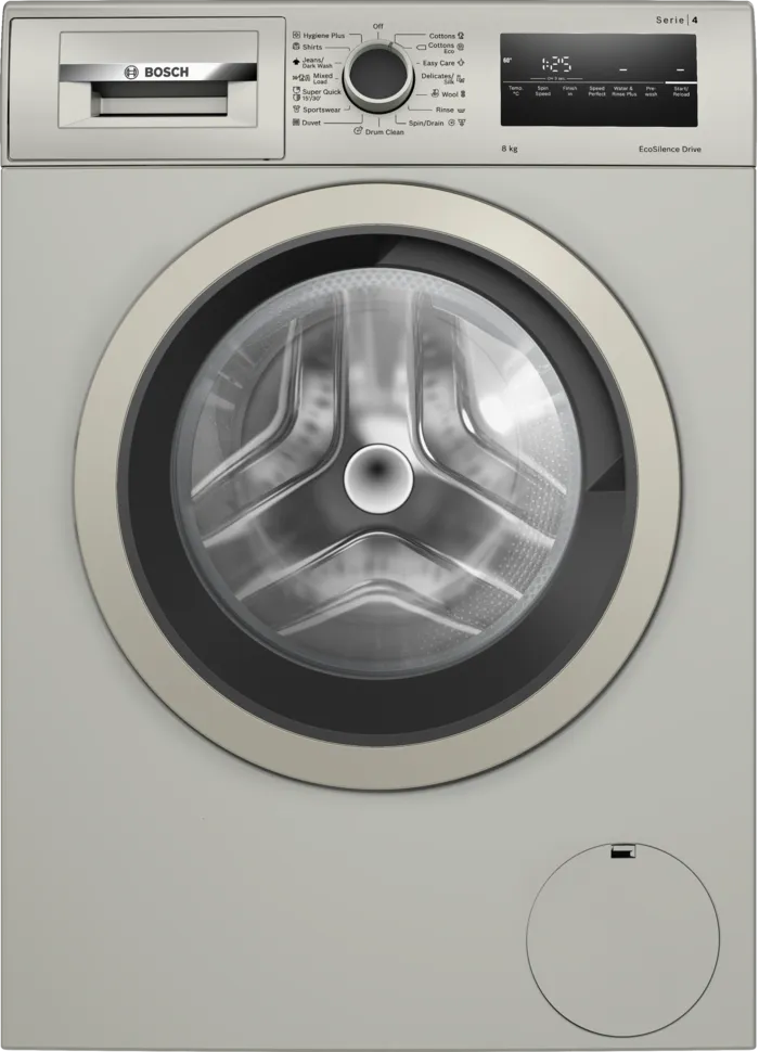 Bosch 8 kg 1200 rpm fully automatic washing machine, silver