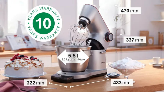 عجانة وخلاط أوبتيموم 1500 واط فضي من بوش Bosch