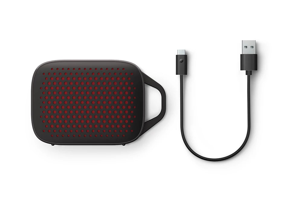 سماعة فيليبس اللاسلكية سوداء بصوت قوي وتصميم عصري مدمج