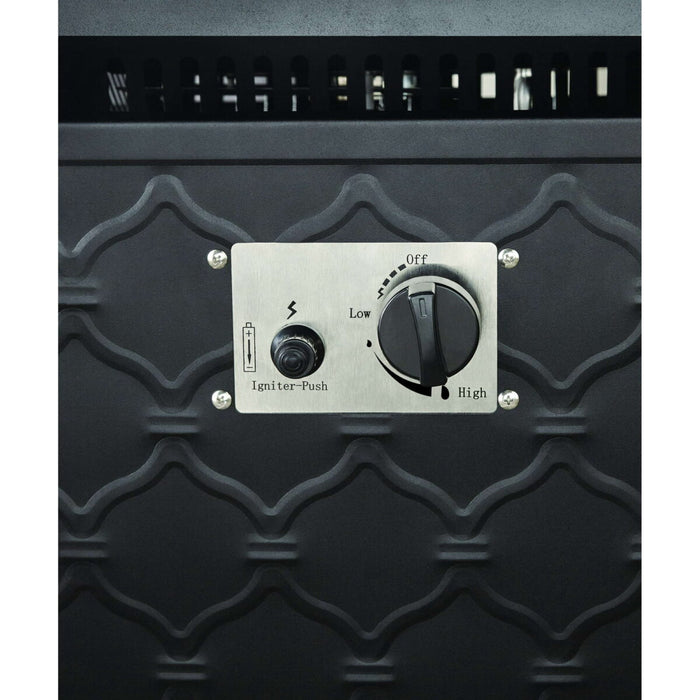 طاولة نار غازية بعلبة بلاط مربع 30 بوصة من بيتر هومز 50,000 BTU