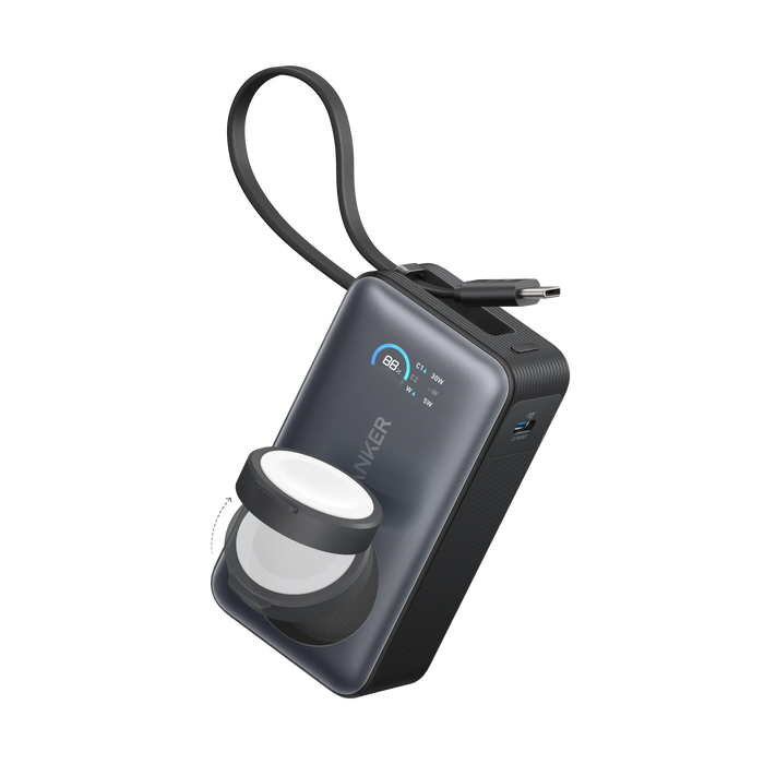 باور بانك 10000MAH 35W USB-C للشحن السريع مع شاحن Apple Watch 5W من Anker