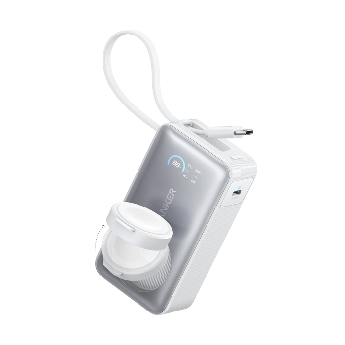 باور بانك 10000MAH 35W USB-C للشحن السريع مع شاحن Apple Watch 5W من Anker