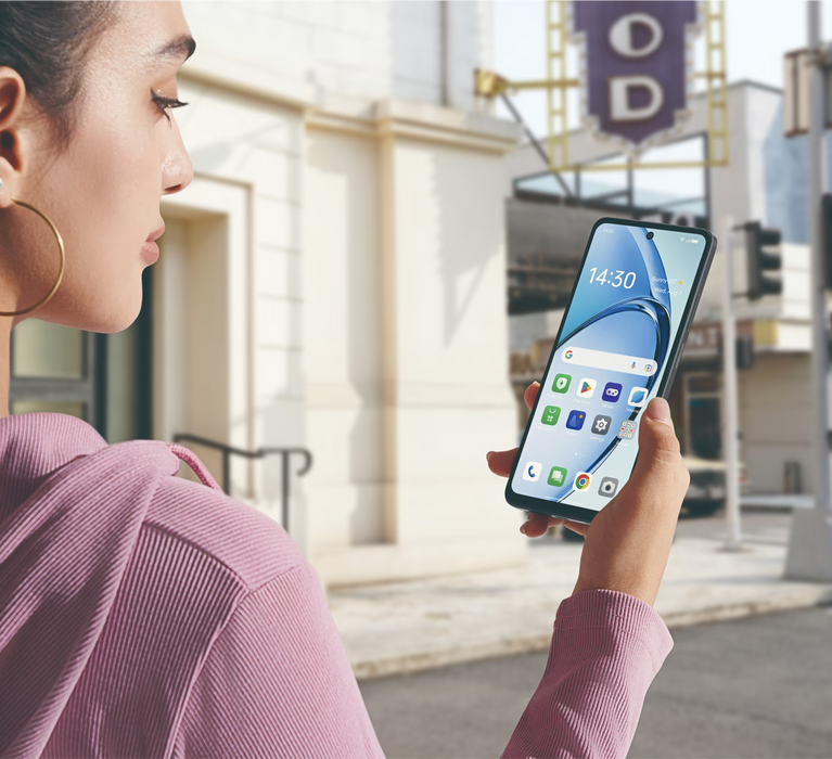 هاتف أوبو A3 بذاكرة رام 6 جيجابايت، تخزين 128 جيجابايت، وبطارية 5100 مللي أمبير - أبيض