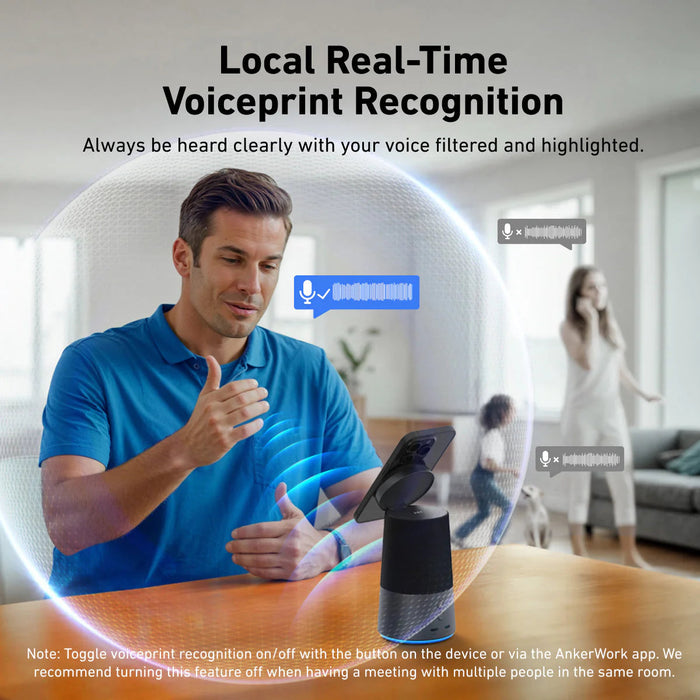 سماعة مكالمات AnkerWork S600 بشحن لاسلكي Qi2 وصوت واضح من Anker