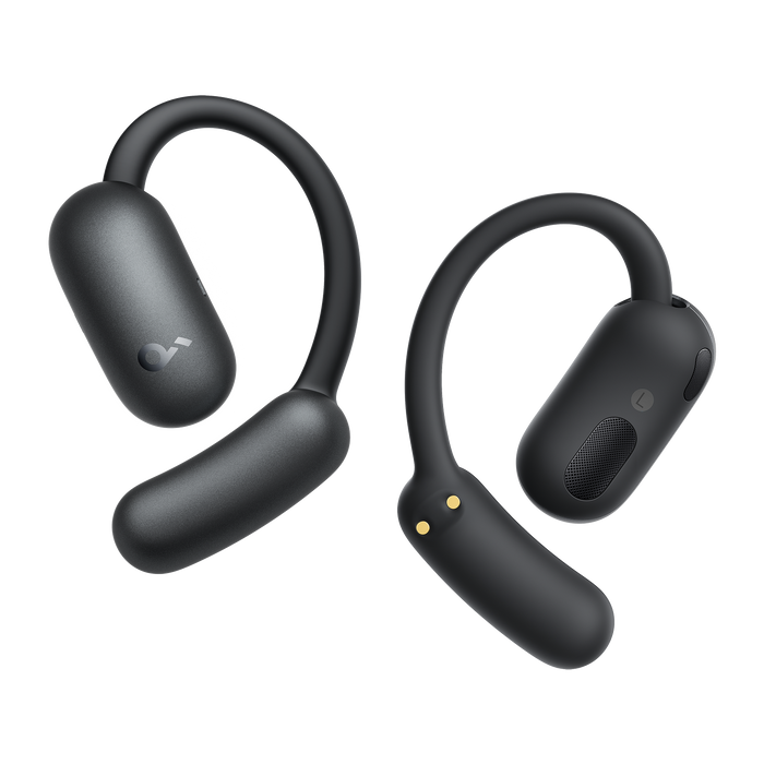 سماعات أذن لاسلكية اسود -soundcore AeroFit 2 قابلة للتعديل، 42 ساعة موسيقى عالية الدقة