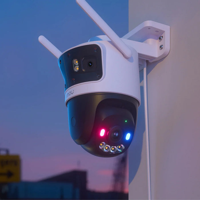 كاميرا مراقبة خارجية إيمو كروزر دوال بدقة 11 ميجابكسل - عدسة مزدوجة ثابتة ومتحركة، رؤية ليلية ملونة وتتبع ذكي للبشر