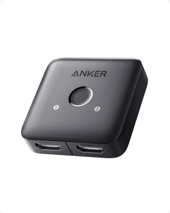 مفتاح HDMI 4K@60Hz مدخلان ومخرج واحد للتبديل بزر واحد من Anker