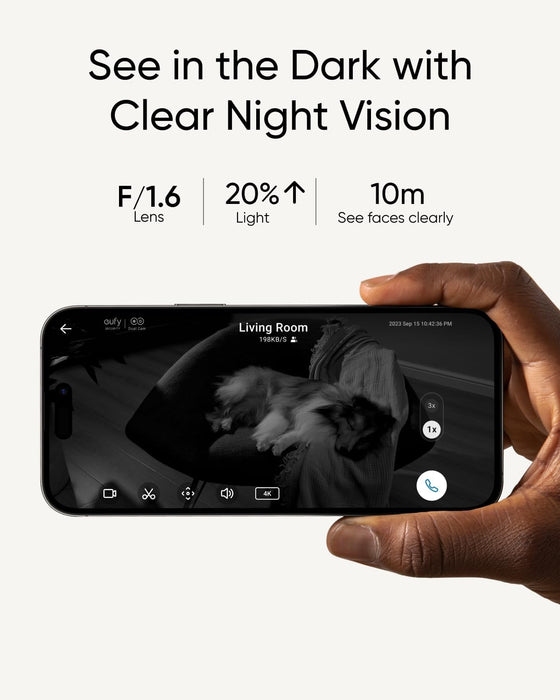 كاميرا داخلية S350 بكاميرتين 4K UHD وتغطية 360° من Anker