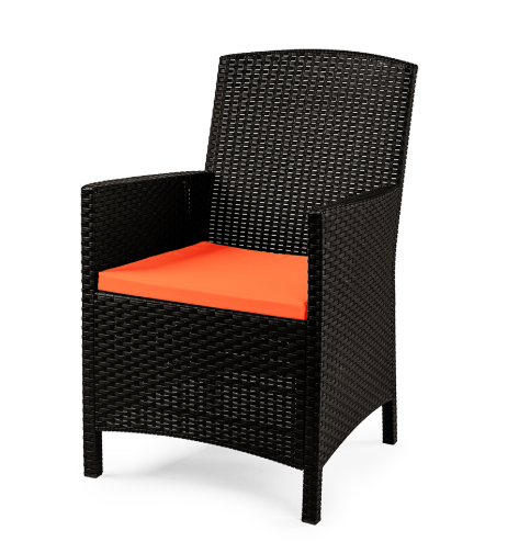 Havana Rattan Plastic Table with Wood Texture - Garden Furniture