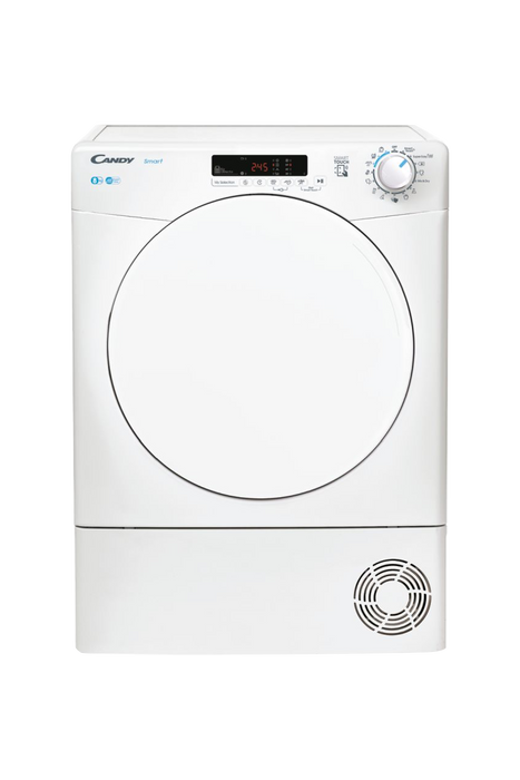 مجفف ملابس مستقل مكثف 8 كجم مع كاشف كيلو NFC سهل الكي أبيض فئة ب - CSE C8DF-80