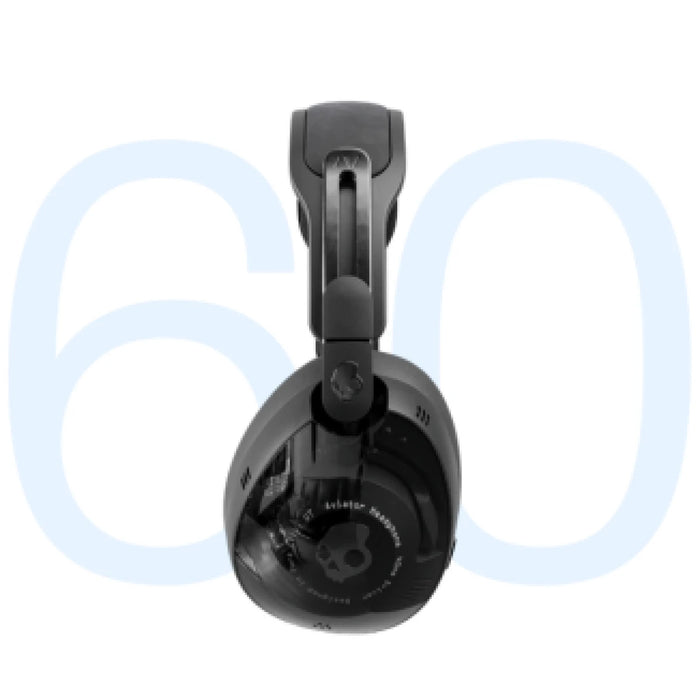سماعات أذن سماعات رأس لاسلكية فوق الأذن سكلكاندي كراشر 540 بتصميم ناعم وعمر بطارية 40 ساعة أفياتور 900 ANC اللاسلكية بإلغاء الضوضاء - أسود