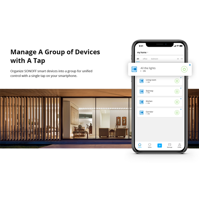 SONOFF BASICR2 مفتاح ذكي واي فاي 10 أمبير مع تحكم صوتي عبر Alexa وGoogle
