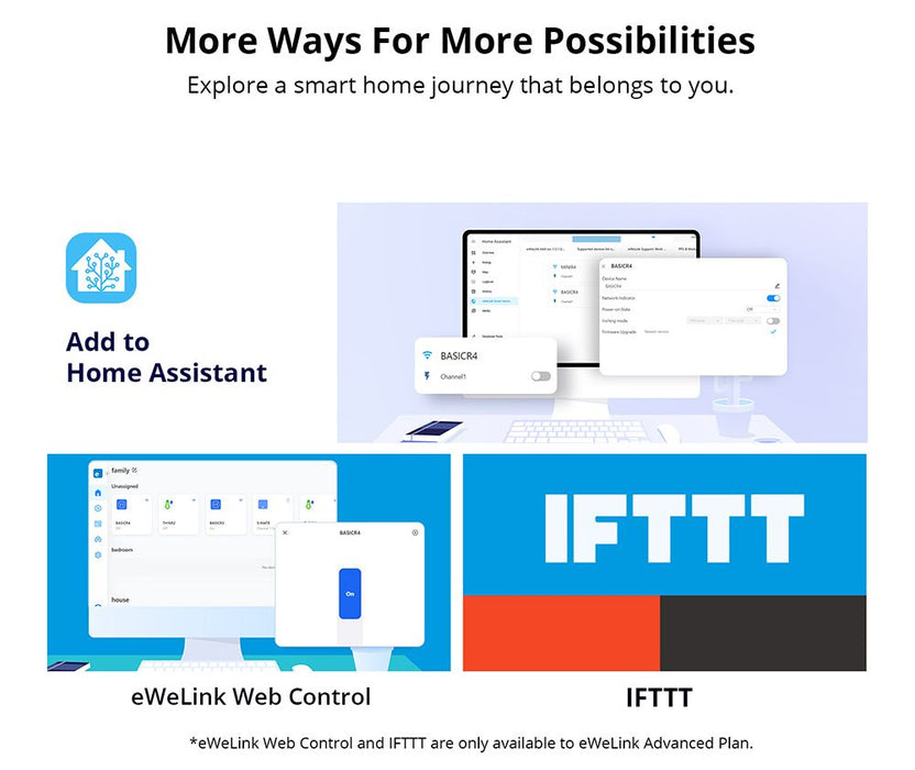 مفتاح ذكي واي فاي BASICR4 للتحكم في الإضاءة بسعة 2400 واط من sonoff