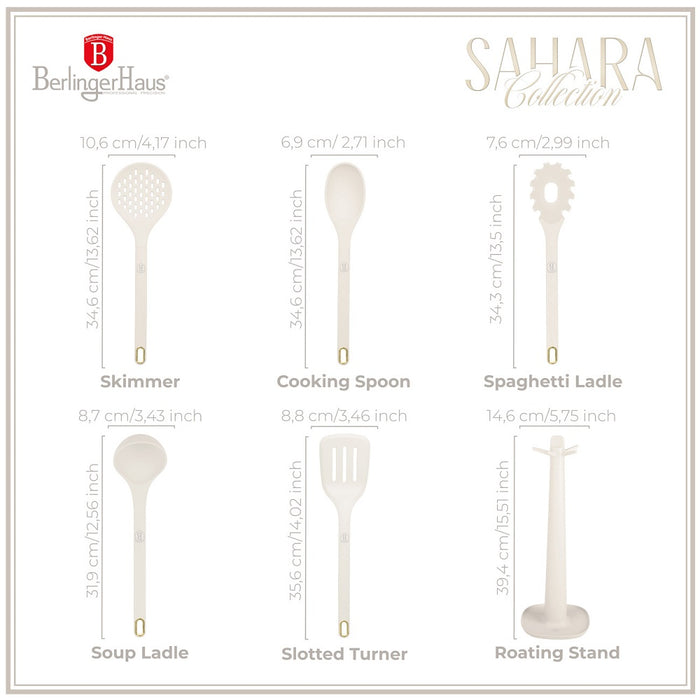 طقم 6 أدوات مطبخ مع ستاند من Berlinger Haus - صحارى