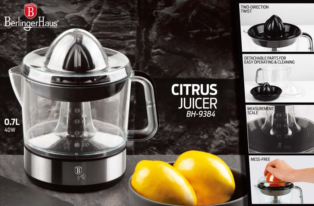 Berlinger Haus 700ml Citrus Juicer - Matt Black Berlinger Haus 700ml Citrus Juicer - Matt Black