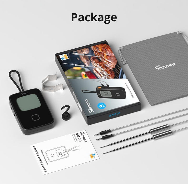 ميزان حرارة لحوم للشواء SONOFF BMT01 مع رصد حرارة عن بُعد وتنبيهات ذكية من sonoff