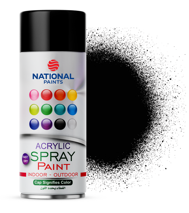 Glossy black spray paint - National