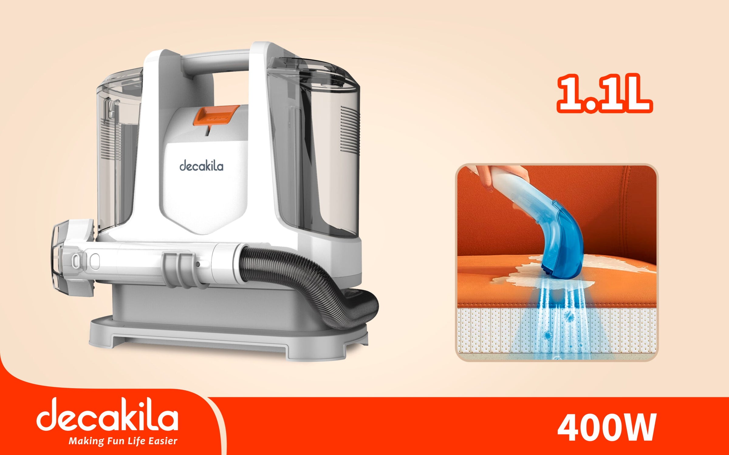 Decakila Portable Carpet and Fabric Tough Stain Remover Decakila Portable Carpet and Fabric Tough Stain Remover