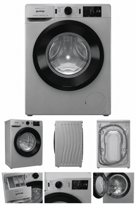 Gorenje 9 kg silver washing machine