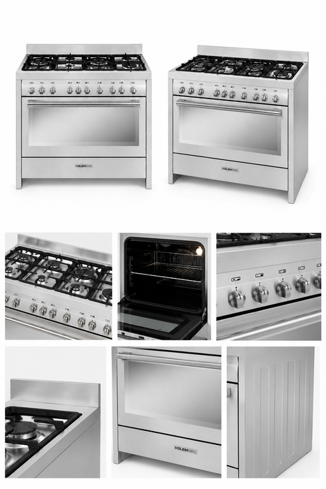موقد جليم غاز ماغنيفيكا 120×60 سم موقد غاز 6 شعلات وفرن بسعة 134 لتر - MG626RI