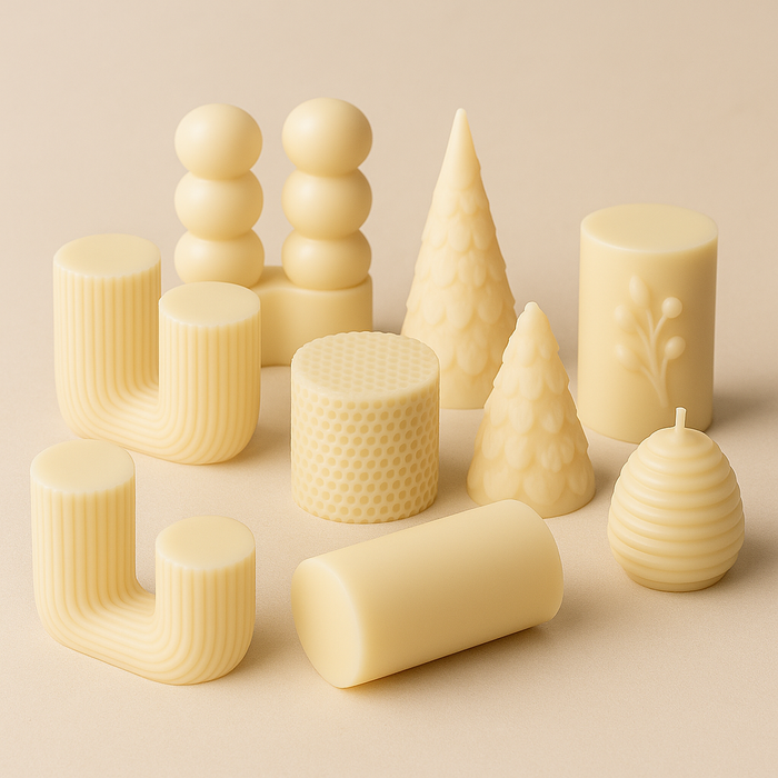 صندوق شموع فنية معطرة10 قطع، شمع طبيعي 100%، تصميمات فريدة، ديكور منزلي