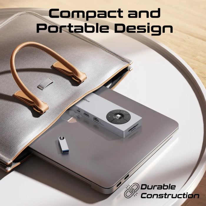 موزع USB-C كوماند هب برو 14 في 1 مع تحكم بالوسائط وشحن 100 واط من PROMATE