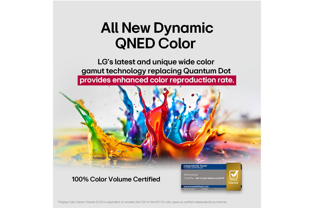 تلفزيون LG QNED evo AI QNED86 ‏100 بوصة MiniLED بدقة 4K و120Hz، ريموت سحري، نظام webOS25 إصدار 2025